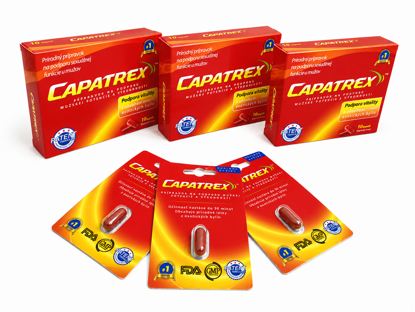 CAPATREX balenie po 3x10+3 ks ZDARMA toboliek doprava ZADARMO